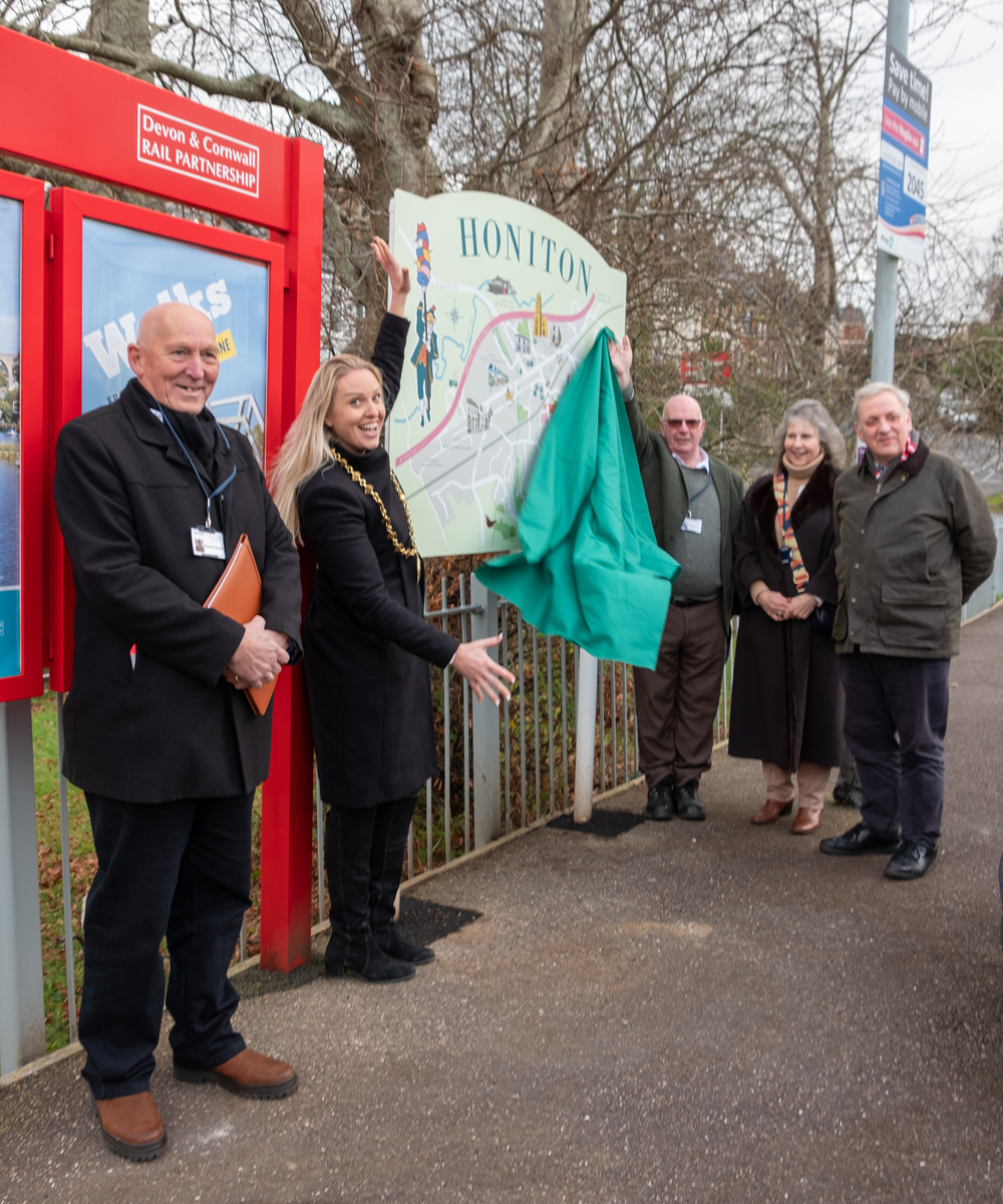 New Artwork and Town Map unveiled at Honiton Station