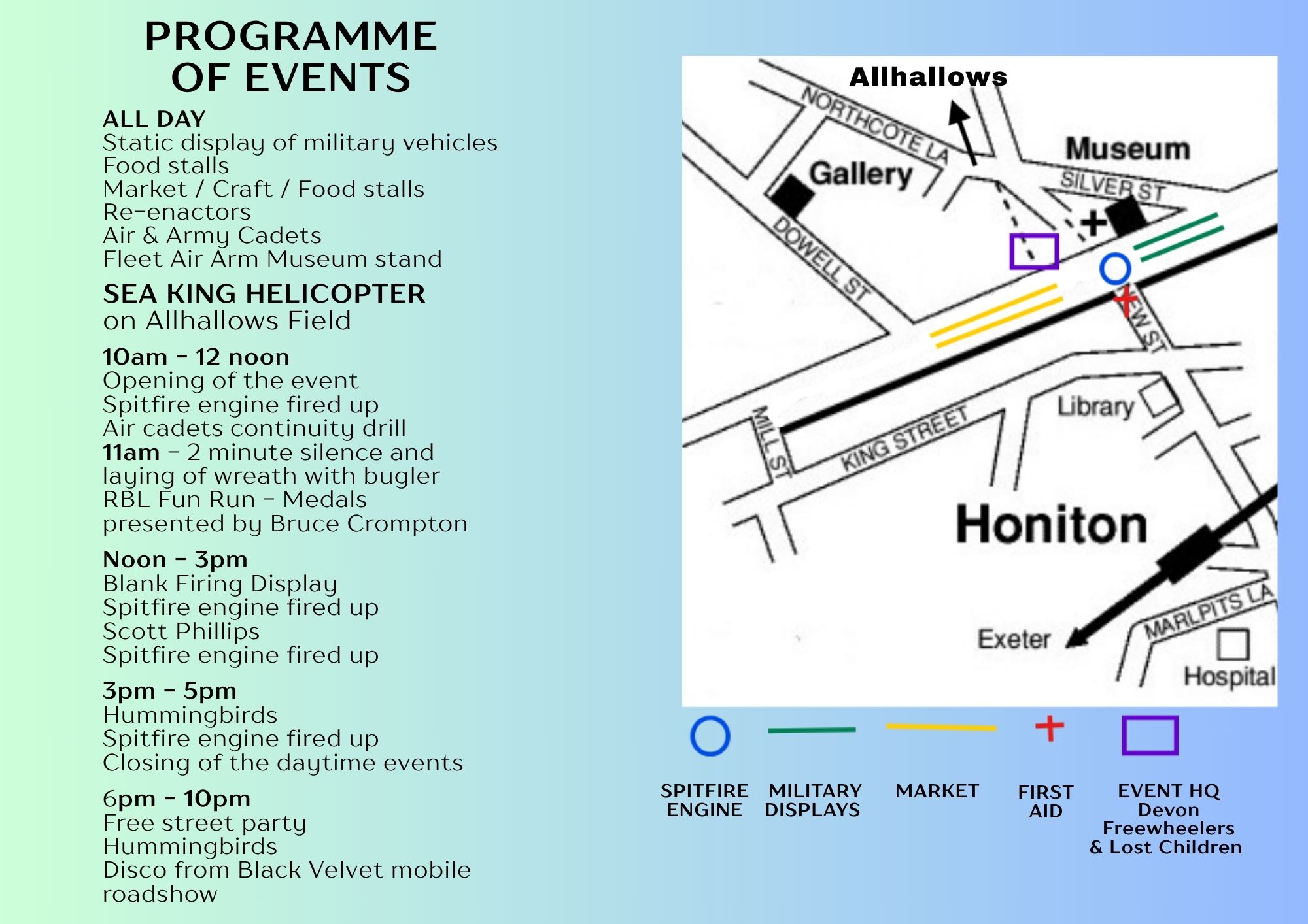Programme of events for Armed Forces Day