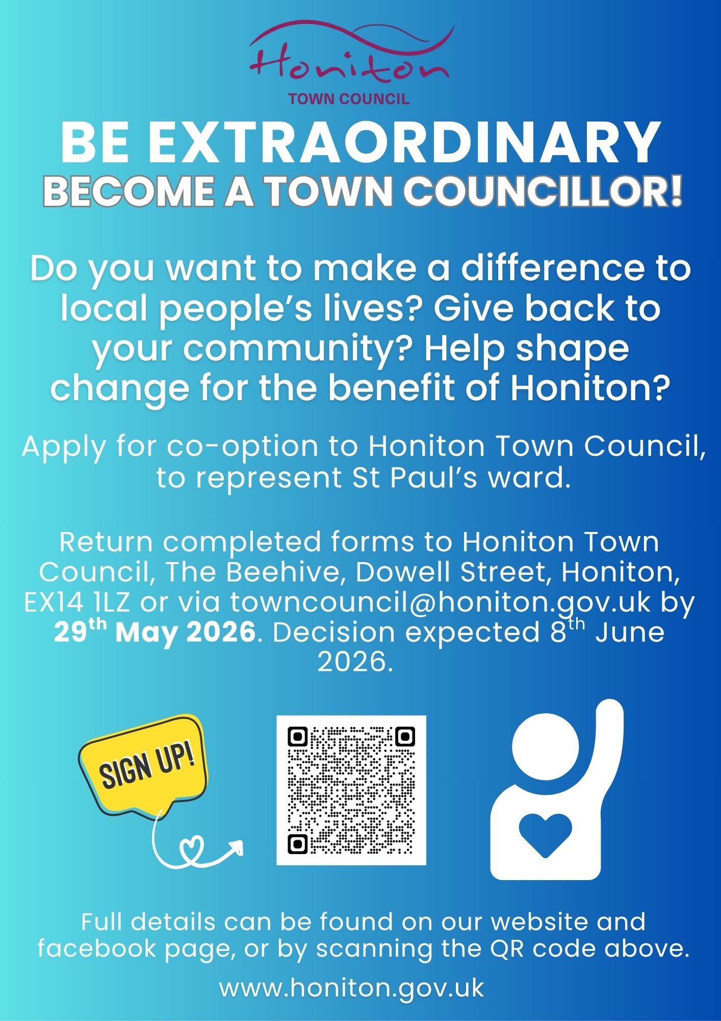 CASUAL VACANCIES IN THE TOWN OF HONITON (ST PAULS WARD)