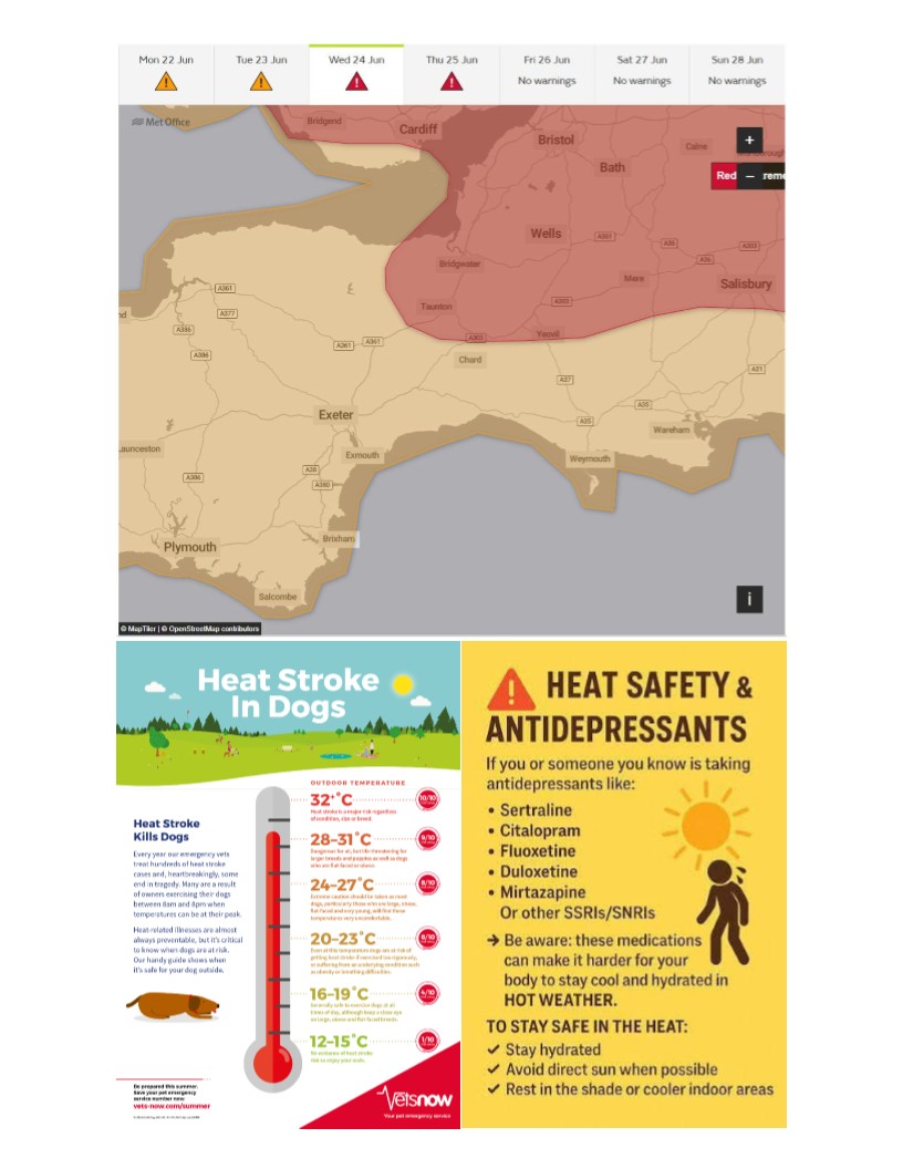 Heat Health Warnings this week