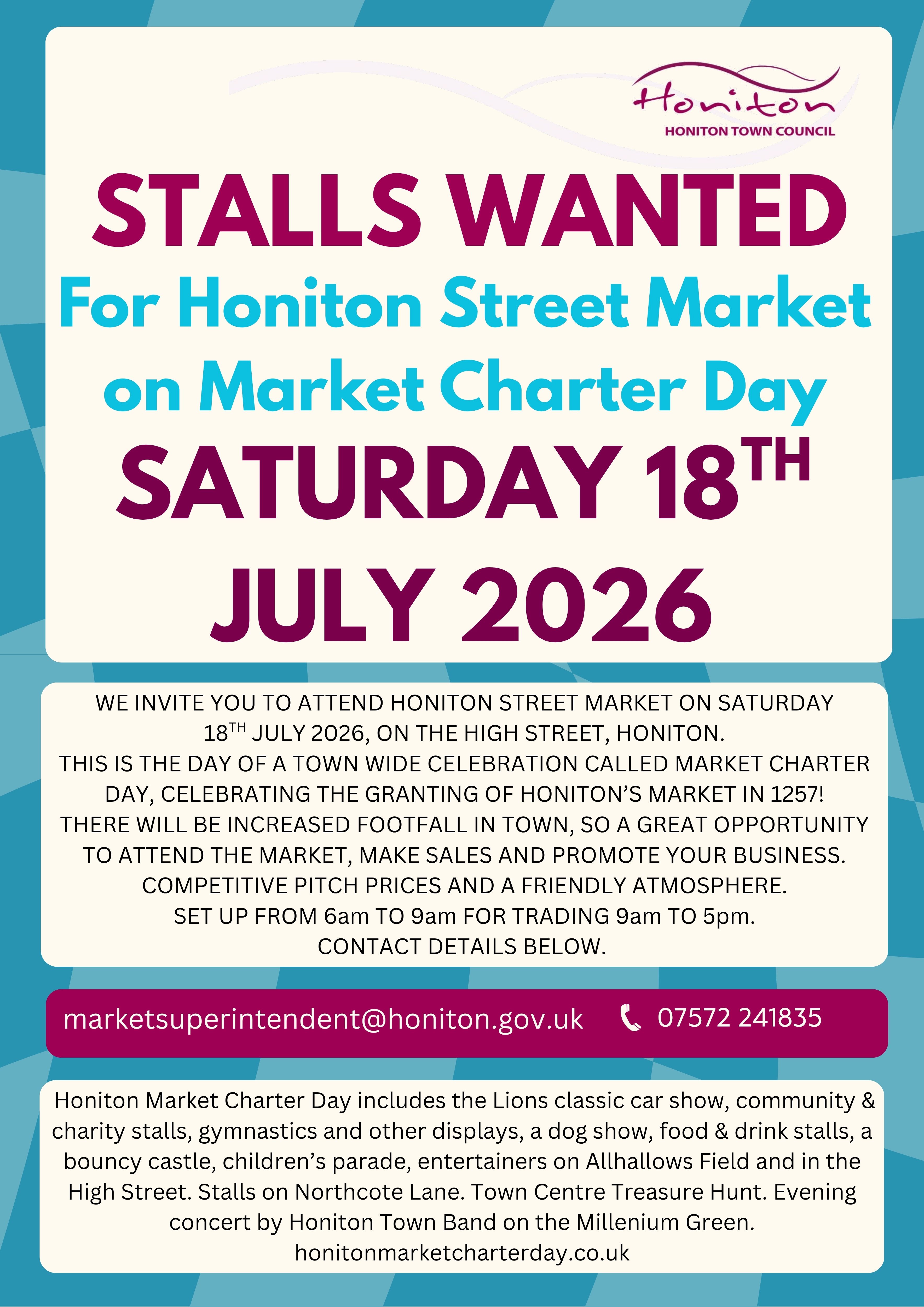 Stalls wanted for the High Street Market