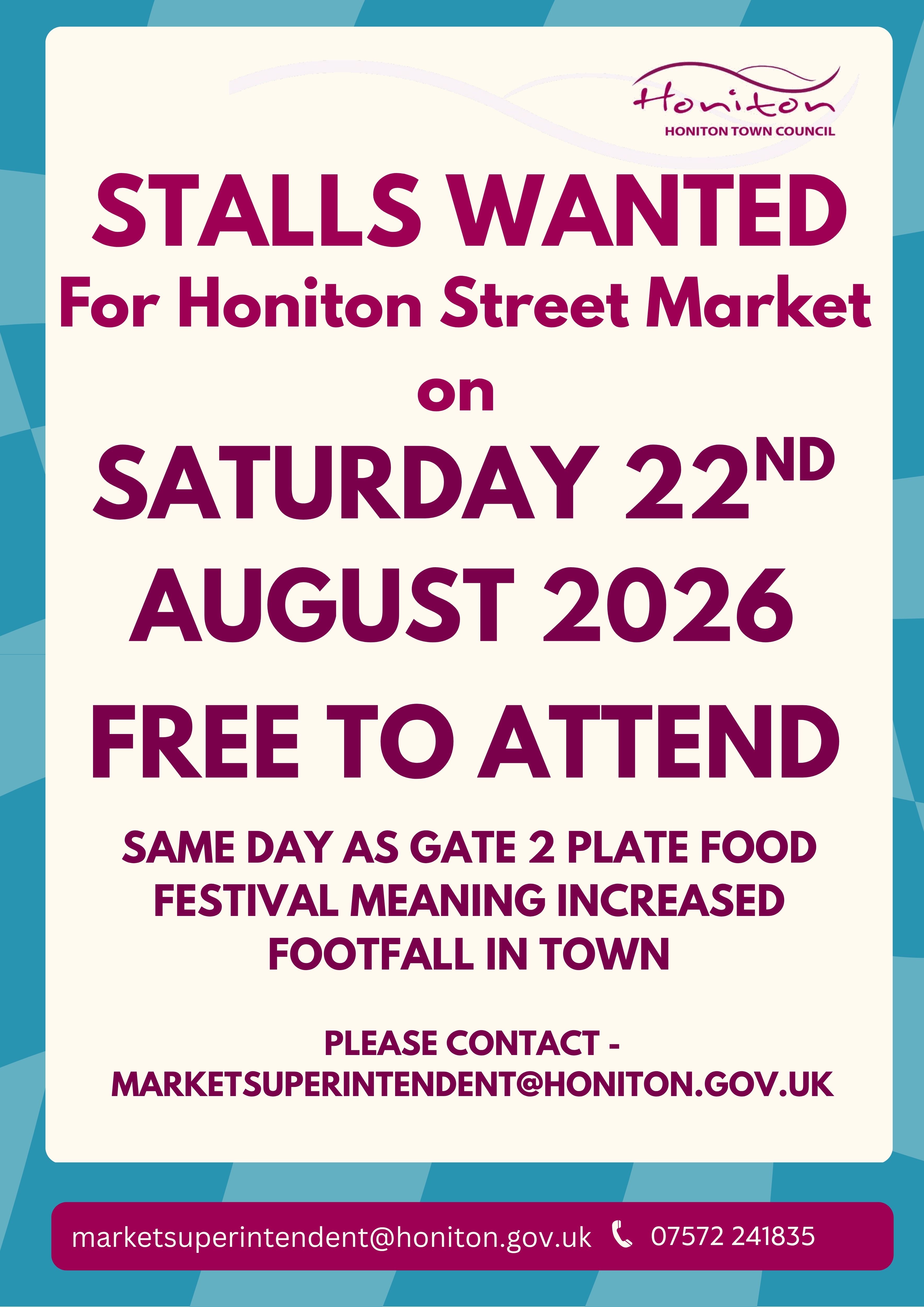 Free Market Stall Opportunity
